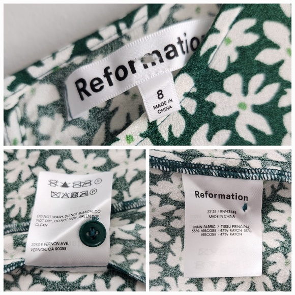 *SOLD* Reformation Gavin Dress in Midori - Size 8 - Picture 6 of 6